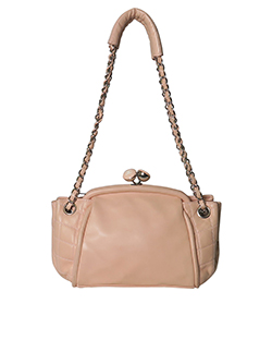 CC Pop Clasp Shoulder Bag,Lambskin,Blush Pink,S,DB,9748723